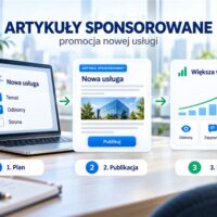 Artykuły sponsorowane promujące nową usługę – plan, publikacja i efekt